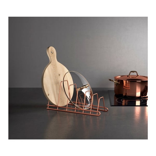 Stojan na pokrievky v medenej farbe Metaltex-image-2