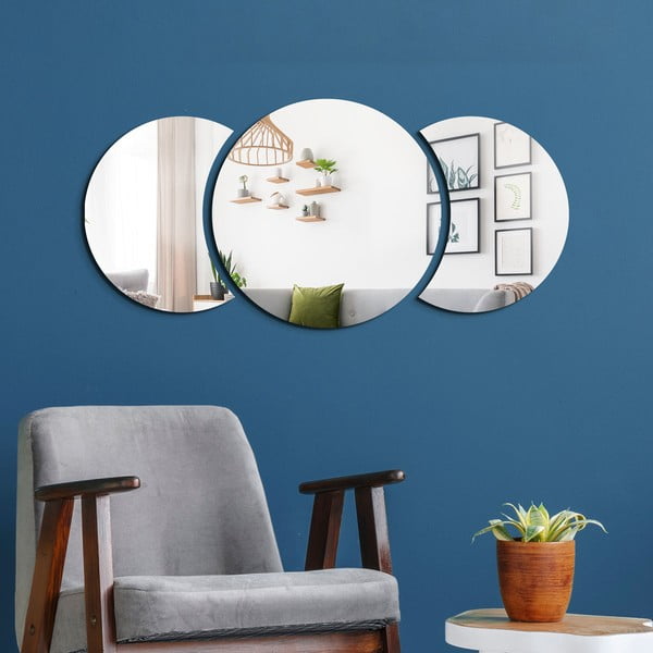 Samolepka na stenu 26x26 cm Half-moon Mirror - Ambiance-image-1