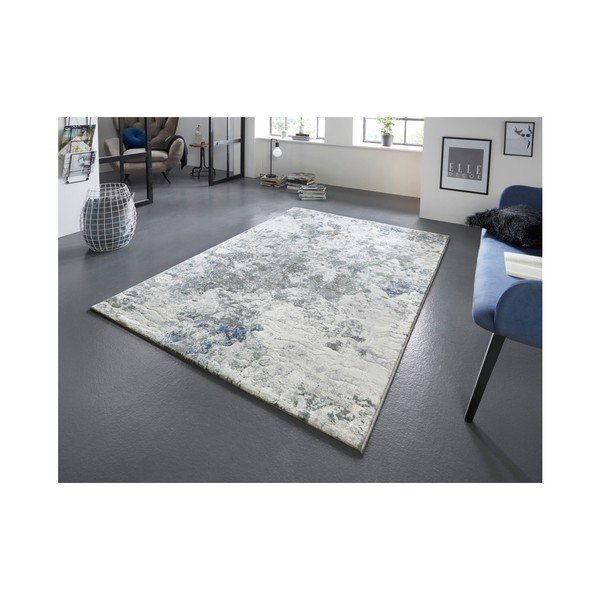 Svetlomodro-krémový koberec Elle Decoration Arty Fontaine, 80 × 150 cm-image-1