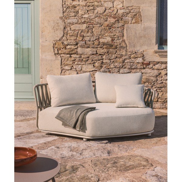 Béžová/taupe záhradná modulárna pohovka 167 cm Osani – Kave Home-image-2