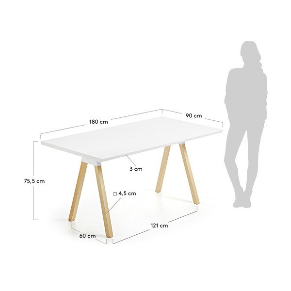 Jedálenský stôl La Forma Stick, 90 x 180 cm-image-2