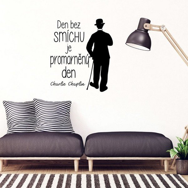 Samolepka na stenu s citátom Ambiance Charlie Chaplin-image-2