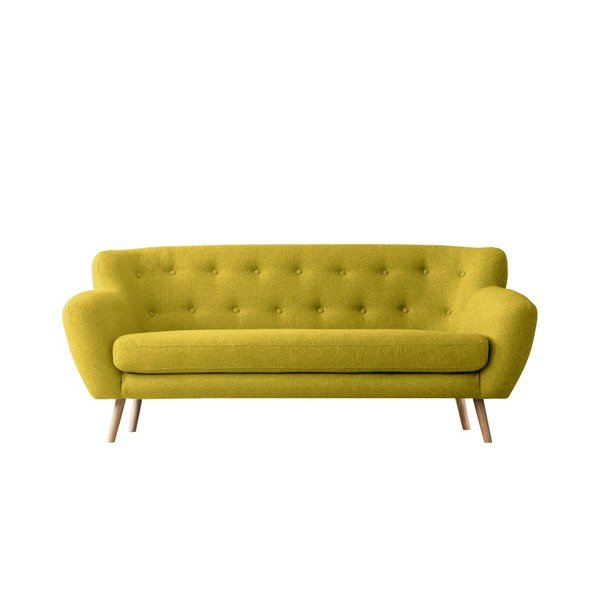 Žltá trojmiestna pohovka Kooko Home Pop