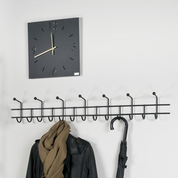 Čierny kovový nástenný vešiak 119 cm Barato – Spinder Design-image-1