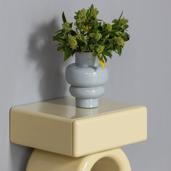 Svetlosivá kovová váza (výška  27 cm) Auri – WOOOD-image-1