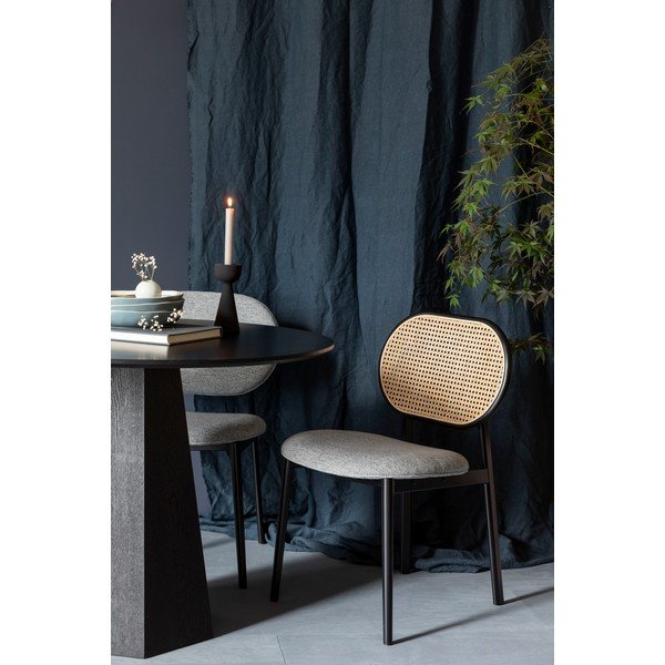 Sivá ratanová jedálenská stolička Spike - Zuiver-image-1