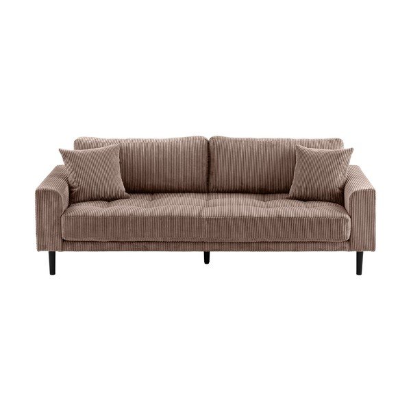 Hnedá menčestrová pohovka 210 cm Lido – House Nordic