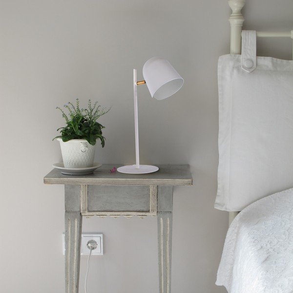 Biela stolová lampa SULION Paris, výška 40 cm-image-1