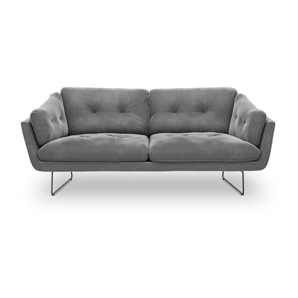 Sivá pohovka so zamatovým poťahom Windsor & Co Sofas Gravity