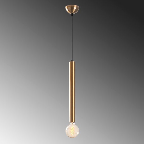 Závesné svietidlo v zlatej farbe s kovovým tienidlom ø 4 cm Tempo – Opviq lights-image-3