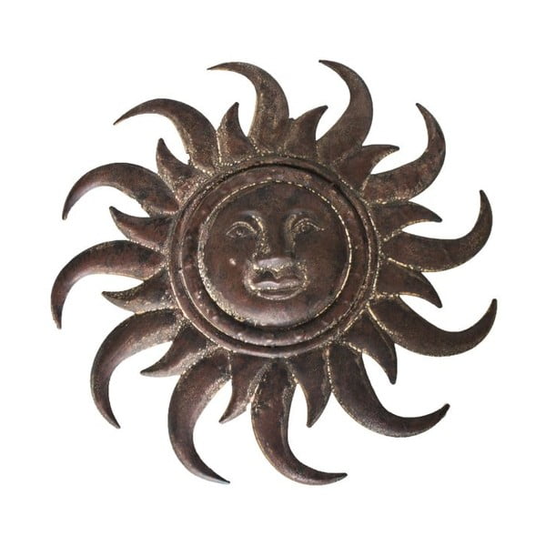 Kovová nástenná dekorácia Dakls Sun, ⌀ 50 cm