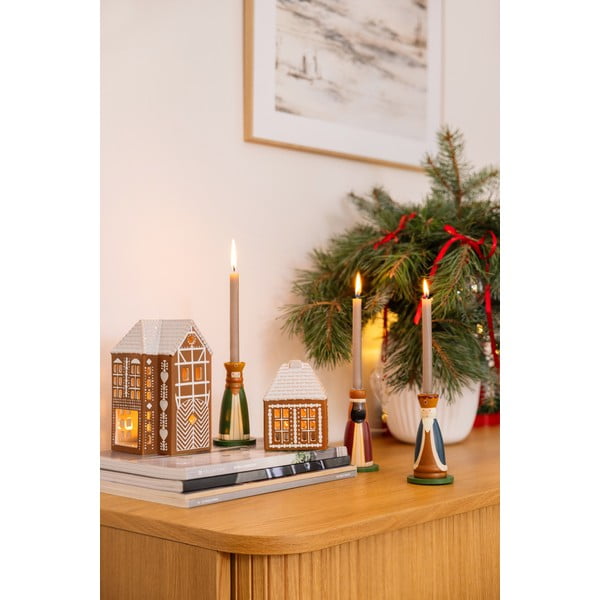 Drevené svietniky s vianočným motívom v súprave 3 ks Betiel – Bloomingville-image-2
