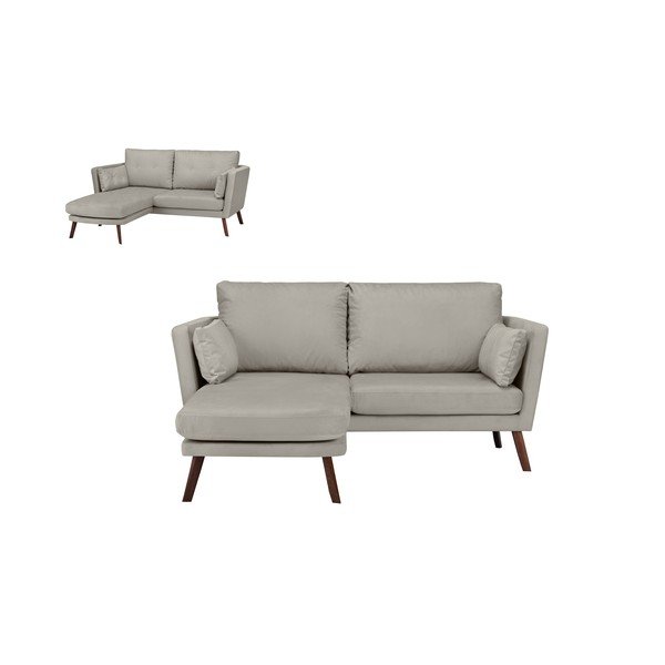 Svetlobéžová trojmiestna pohovka Mazzini Sofas Elena, s leňoškou na ľavom rohu-image-3