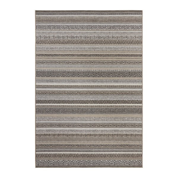 Hnedý koberec vhodný aj do exteriéru Elle Decoration Bloom Torcy, 140 × 200 cm