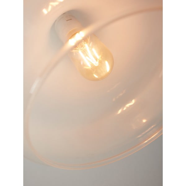 Biele závesné svietidlo so skleneným tienidlom ø 25 cm Reykjavik – it's about RoMi-image-3