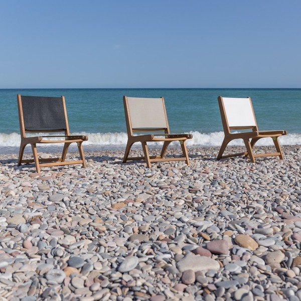 Béžové drevené záhradné kreslo Nina - LDK Garden-image-1