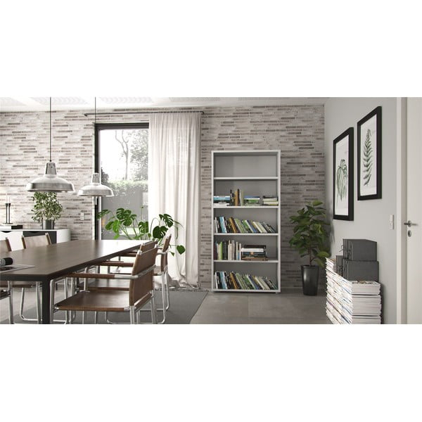 Biela modulárna knižnica 89x189 cm Prima – Tvilum-image-1