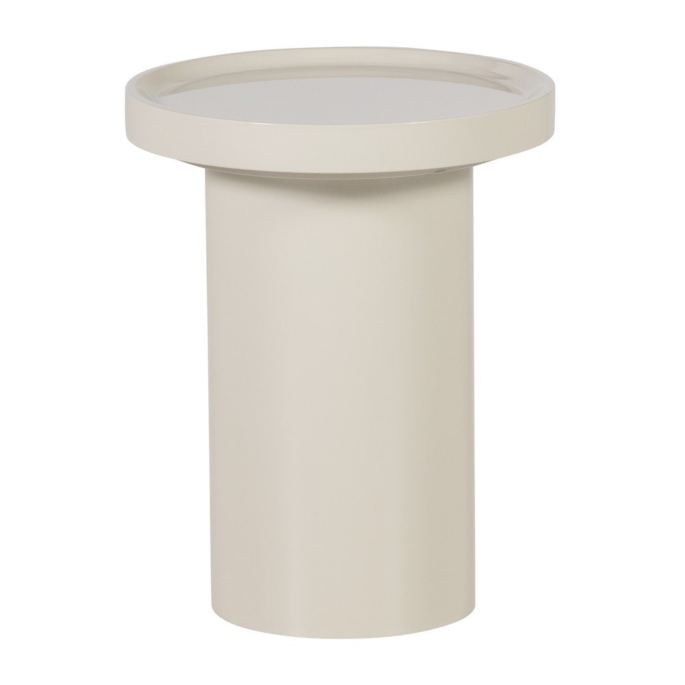 Lesklý okrúhly odkladací stolík ø 40 cm Veluna – WOOOD