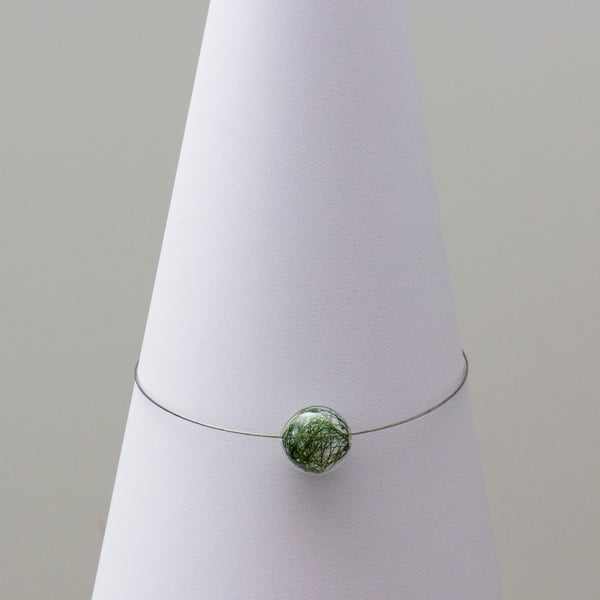 Sklenený náhrdelník ko-ra-le Wired, zelený