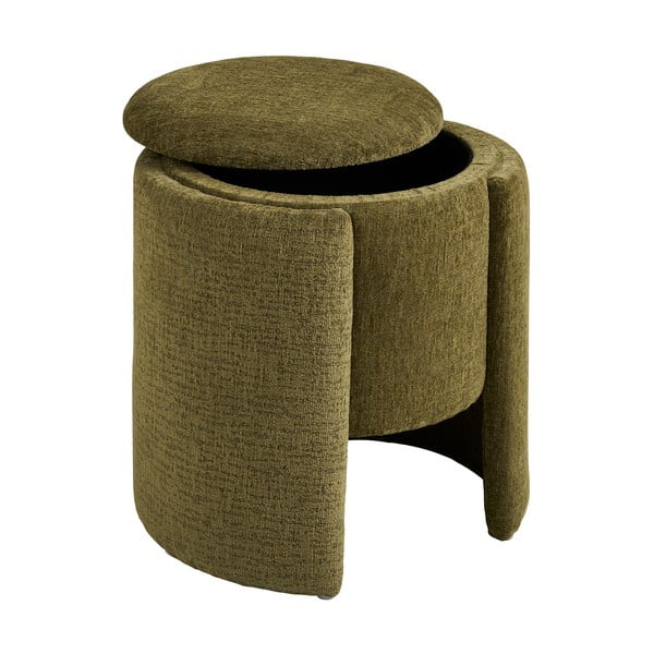 Khaki ženilkový taburet Walsdorf – House Nordic-image-3