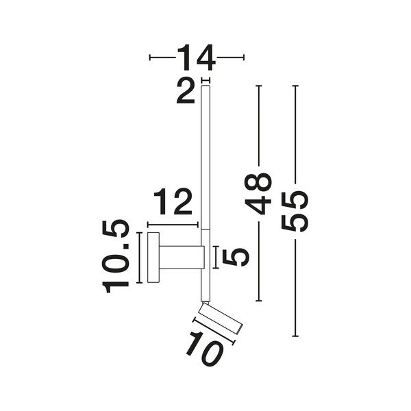 Matne biele hliníkové LED nástenné svietidlo s ohýbateľnou konštrukciou Handy – Nova Luce-image-4