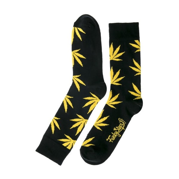 Čierno-žlté ponožky Funky Steps Mary, veľkosť 39 - 45
