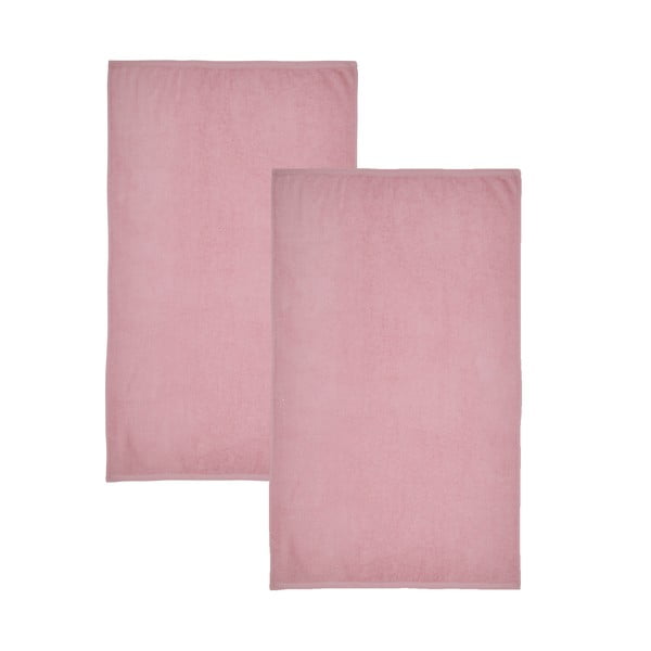 Ružové rýchloschnúce/froté bavlnené osušky v súprave 2 ks 90x140 cm Quick Dry – Catherine Lansfield