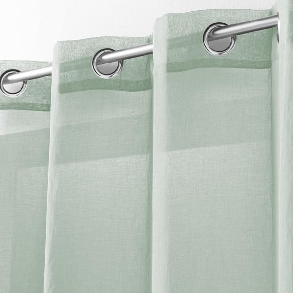 Svetlozelená záclona 140x280 cm Telma – douceur d'intérieur-image-1