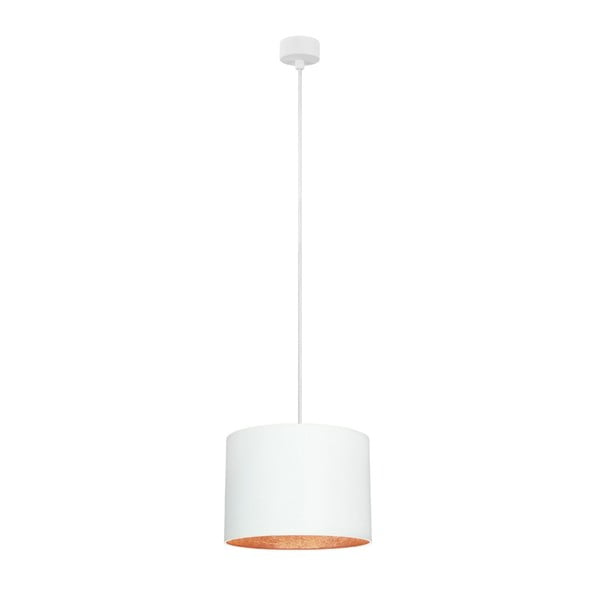 Biele stropné svietidlo s vnútrajškom v medenej farbe Sotto Luce Mika, ∅ 25 cm