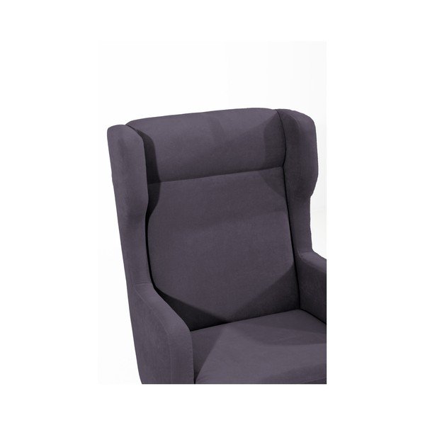 Sivé kreslo ušiak Max Winzer Bennet Suede-image-1