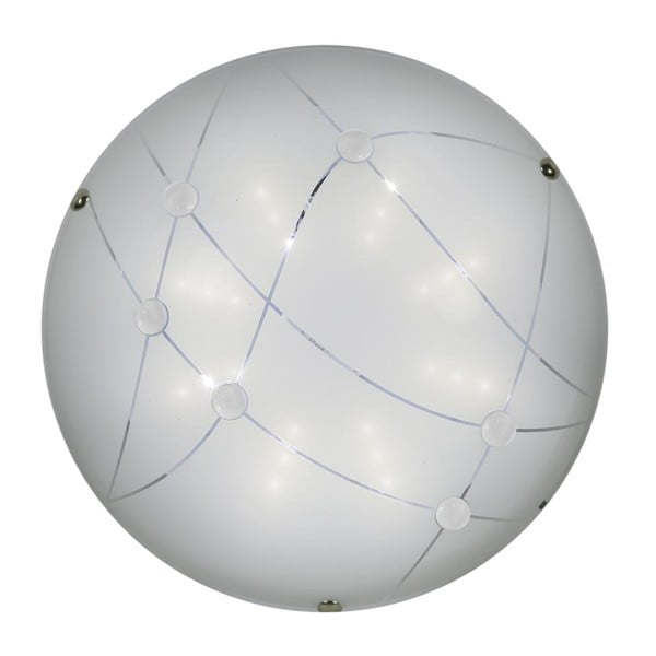 Bielo-zelené LED stropné svietidlo so skleneným tienidlom ø 30 cm Duca - Candellux Lighting