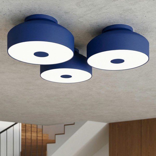 Modré oceľové stropné svietidlo ø 30 cm Omiq – Sollux-image-3