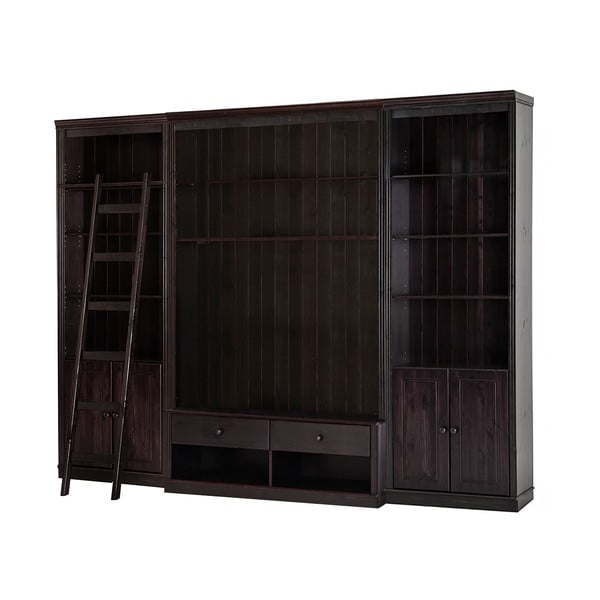 Hnedá TV zostava z borovicového dreva 288x223 cm Anita – Støraa-image-2