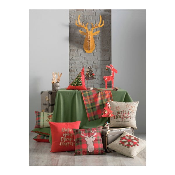 Zeleno-červený behúň na stôl Mike & Co. NEW YORK Honey Celebration, 40 × 140 cm-image-1