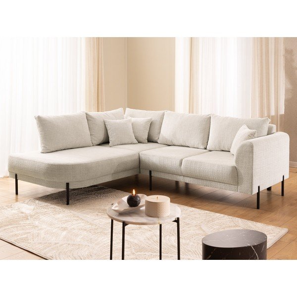 Béžová ženilková rohová pohovka (ľavý roh/do L) Mauris  – Ropez-image-4