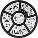 Čierno-biely prateľný detský hrací koberec ø100 cm My Home – Vitaus