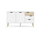 Biela komoda 147x82x39 cm Oslo – Tvilum