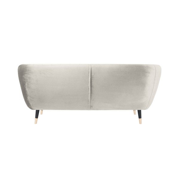 Krémová pohovka s čiernymi nohami Mazzini Sofas Benito, 158 cm-image-4