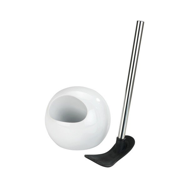 Biela keramická toaletná kefa Wenko Rimless-image-1