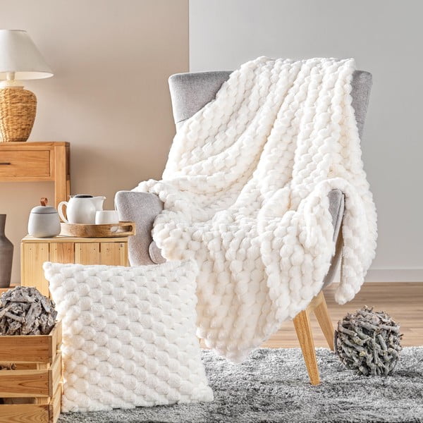 Dekoračný vankúš z umelej kožušiny 45x45 cm Frosty – douceur d'intérieur-image-1