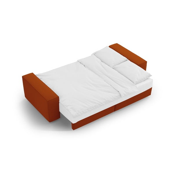 Rozkladacia pohovka v tehlovej farbe 247 cm Jodie – Micadoni Home-image-4