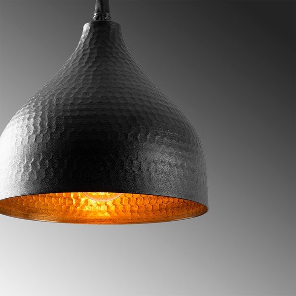 Čierne závesné svietidlo s kovovým tienidlom ø 18 cm Tattoo – Opviq lights-image-4