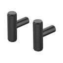 Čierne nástenné kovové háčiky v súprave 2 ks Rof – Blomus