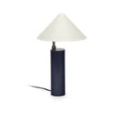 Tmavomodrá stolová lampa s kovovým tienidlom (výška 42 cm) Shiva – Kave Home