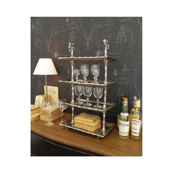Štvorposchodový etažér Orchidea Milano Etagere Old Metal