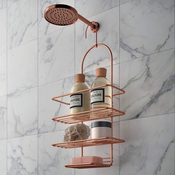 Kúpeľňová závesná polička Metaltex Copper-image-1