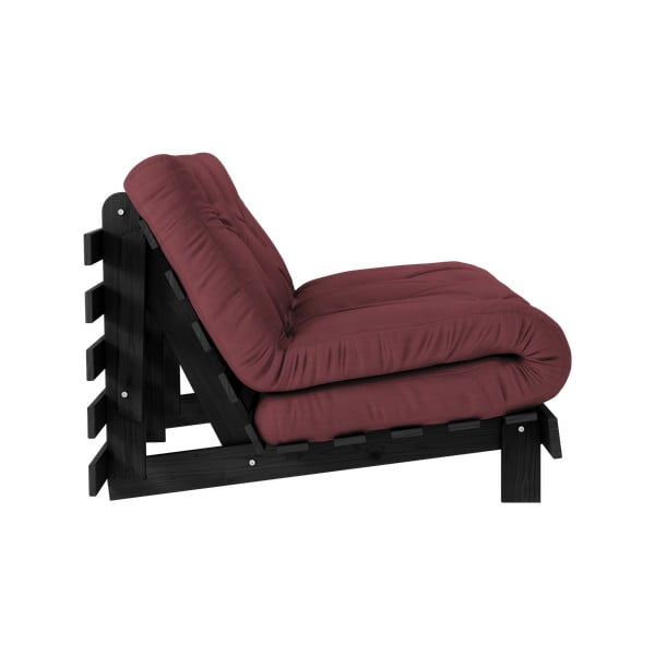 Vínovočervená rozkladacia pohovka 140 cm Roots Black Night – Karup Design-image-4