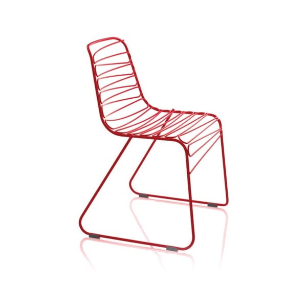 Červená jedálenská stolička Magis Flux