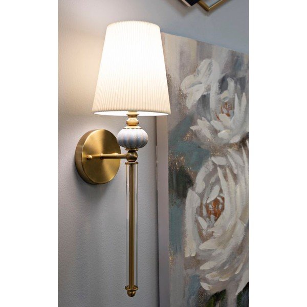 Biele/v zlatej farbe nástenné svietidlo Warsaw – Mauro Ferretti-image-1