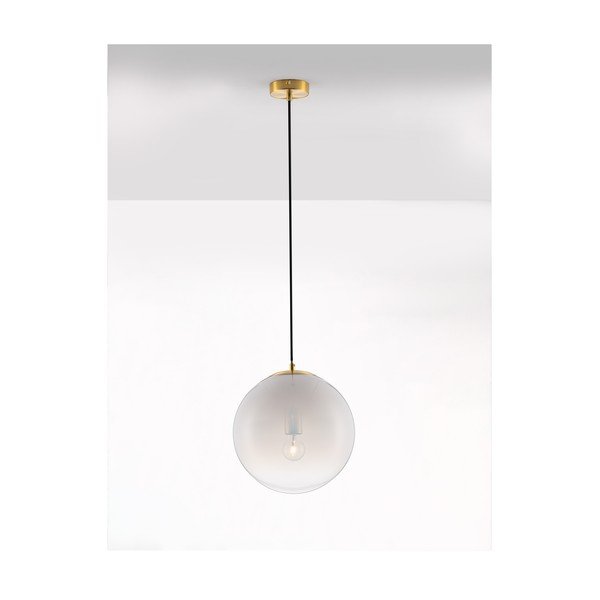 Biele/v zlatej farbe sklenené závesné svietidlo ø 30 cm Vita – Nova Luce-image-2